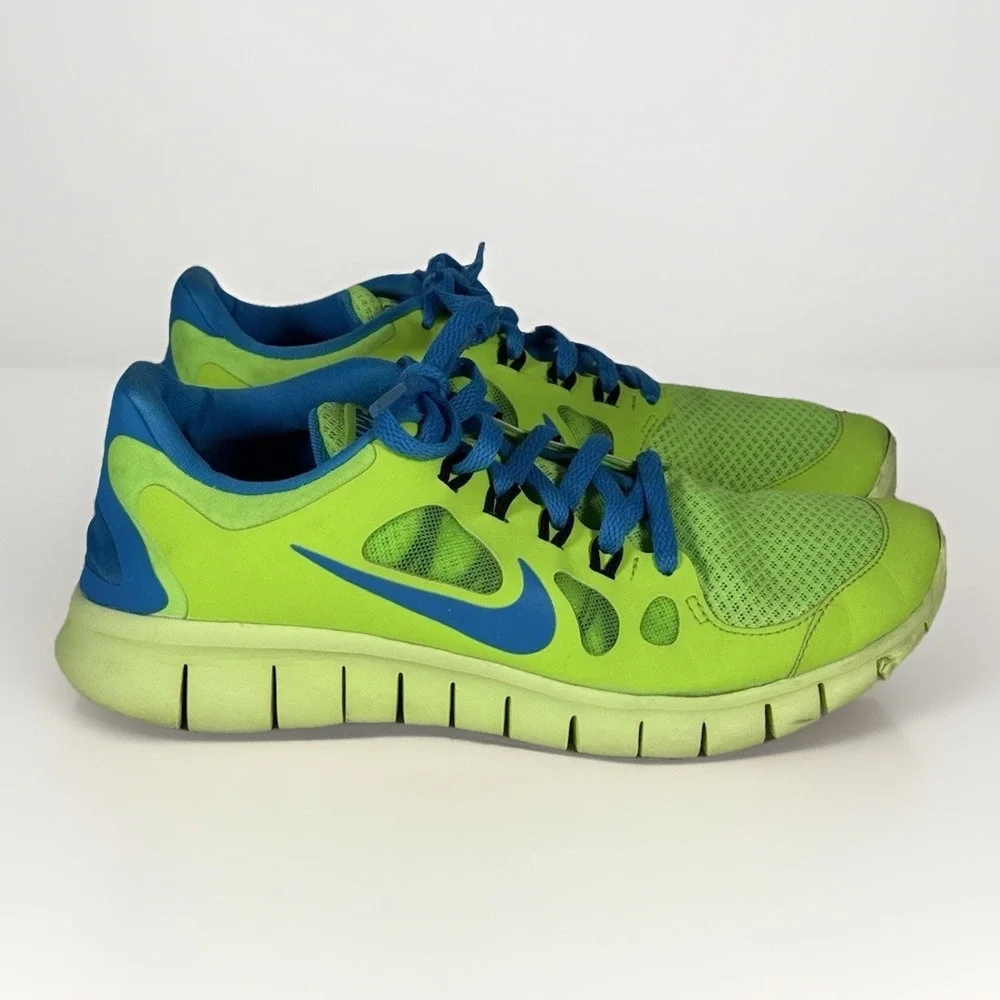 Nike Free 5.0 Flash Lime Blue Hero Black Youth Size 7